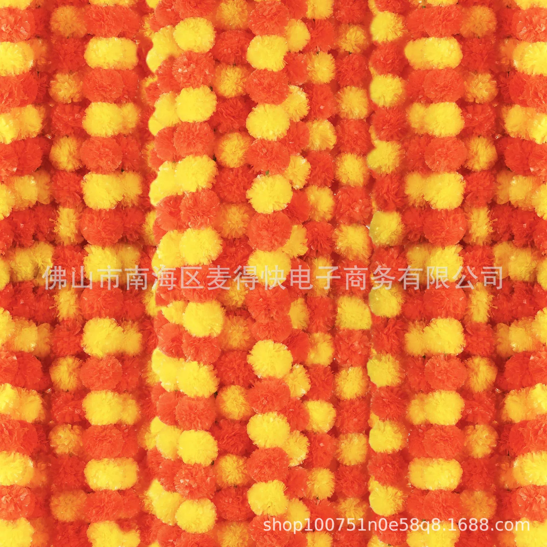 Индийская декоративная гирлянда из искусственных календульных цветов в стиле Дня мертвых Мексики и Юго-Восточной Азии для трансграничного использования на Хэллоуин