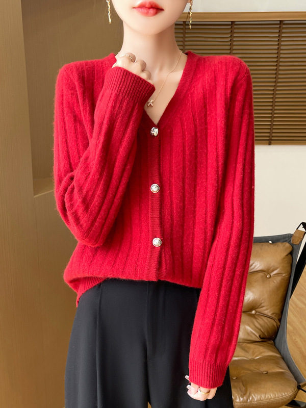 V Neck Cardigan Loose Korean Style Wool Knitted Autumn and Winter Cashmere Sweater Women's Fashion Sweater Jacket Plus Size Women's Outerwear V Neck Cardigan Loose Korean Style Wool Knitted Autumn and Winter Cashmere Sweater Women's Fashion Sweater Jacket Plus Size Women's Outerwear