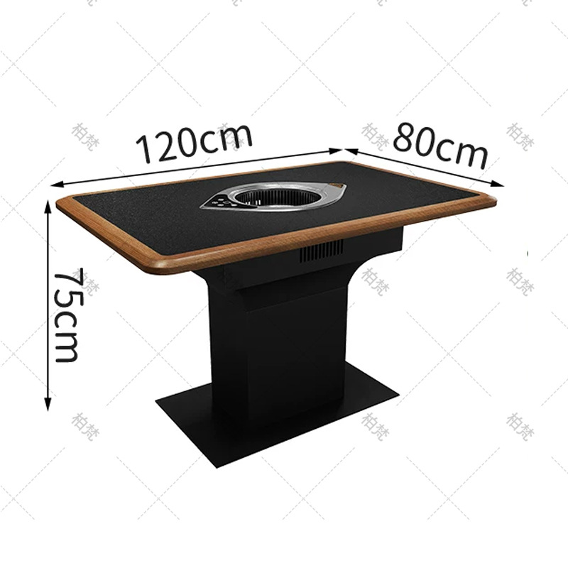 Mei Guoyun Guichuan Mountain Wildwind Restaurant tarjeta de mesa de mármol de madera maciza olla caliente silla estufa electromagnética integrada comercial