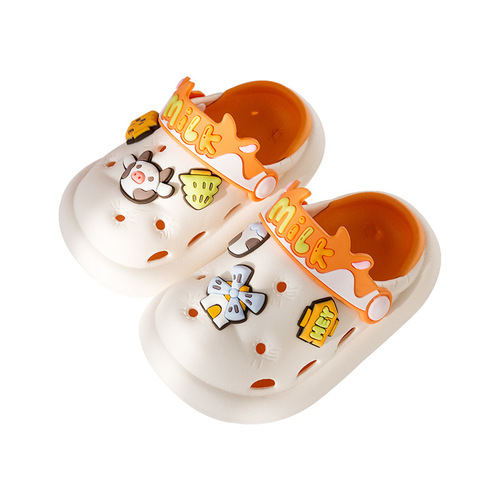 New Piggy Children's Crocs Anti-Slip EVA Boys and Girls Indoor Slippers Cartoon Baby Sandals