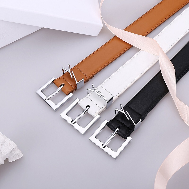 Cross-Border Ysl Women's Belt with Coat, Trendy Pin Buckle Leather Belt, Fashionable Retro Jeans Belt for Women Cross-Border Ysl Women's Belt with Coat, Trendy Pin Buckle Leather Belt, Fashionable Retro Jeans Belt for Women