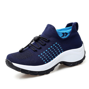 Flying Woven High Elastic Breathable Shoes Women's Trendy Lightweight Cross-border Socks Shoes Lightweight Women's Shoes Casual Shoes Children's Cross-border plus size