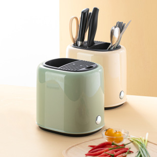Kitchen Knife Holder Storage Rack Knife Holder Chopsticks Spoon Holder Multifunctional Draining Integrated Countertop Chopstick Cage Storage Box