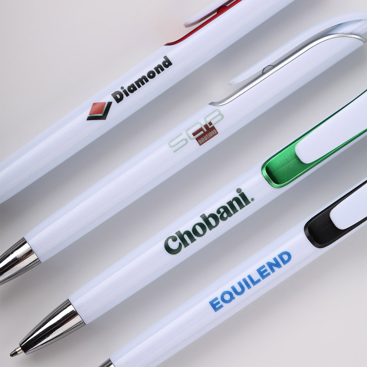 Nuevo bolígrafo de bolas de barra blanca personalizado LOGO oficina de negocios plástico curva de belleza bolígrafo publicitario