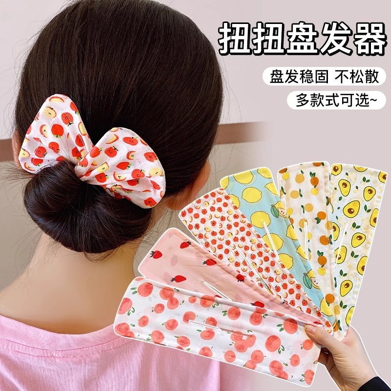 Lazy Magic Bowknot Clip retorcido Cabeza de disco Horquilla para niños Horquilla para el cabello Mujer 2025 Nuevo artefacto de cabeza de bola