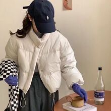 欧版90白鸭绒羽绒服冬季新款韩国东大门原版面包服立领保暖外套女