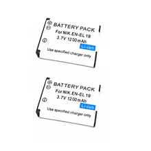 ENEL19电池适用尼康EN-EL19相机数码锂电池长续航可充电照相设备