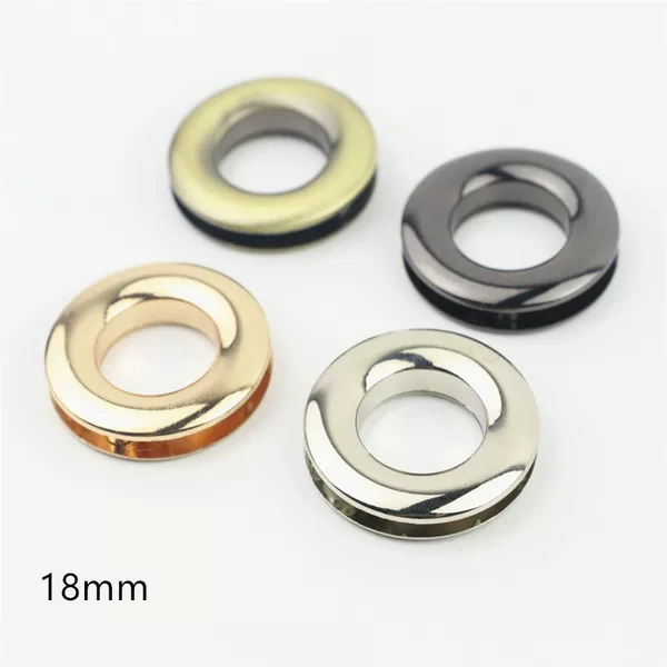 Luggage Hardware, Handbag Accessories, Alloy Screw-On Eyelets, Fox-Eye Die-Cast Eyelets, Bull-Eye Eyelets, Inner Diameter 1.8cm
