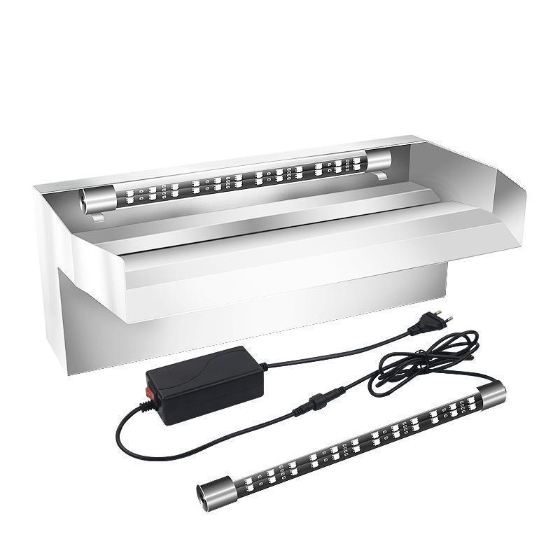 304不锈钢鱼池鸭嘴瀑布出水口 庭院流水景观瀑布加厚水槽水幕墙