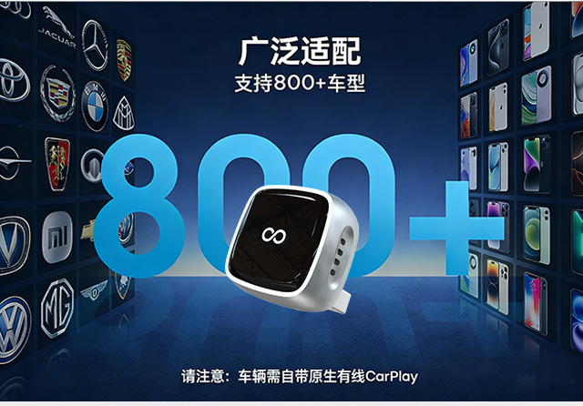 Cross-Border 2-in-1 Carplay Box Wired to Wireless Android Auto Adapter Car-Machine Interconnection Box