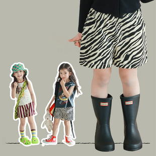 Girls Camouflage Leopard Shorts Summer New Baby Striped Korean Style All-match Casual Zebra Western Style Pants