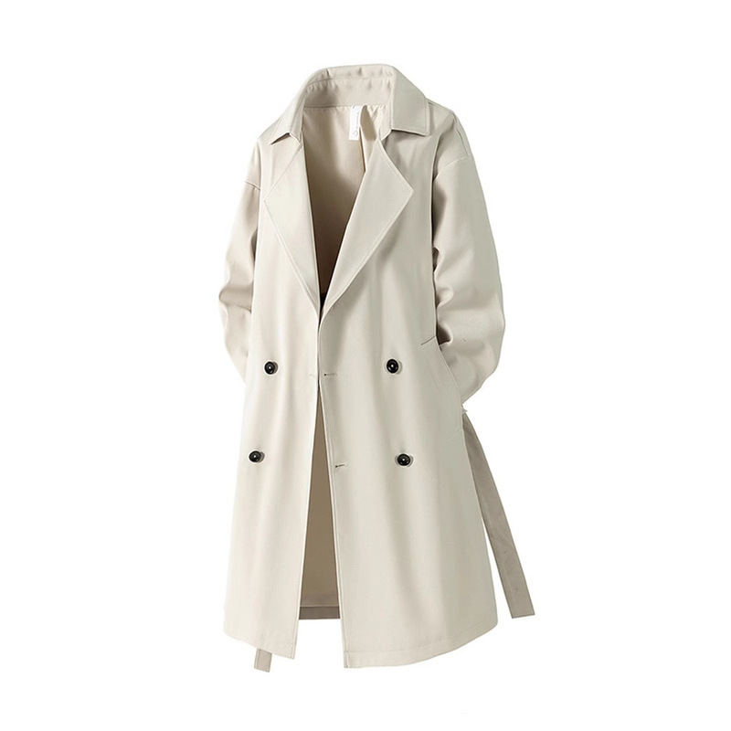 Mid-Length Windbreaker Jacket for Men 2025 New Autum American Fashion Brand Casual Handsome Retro Over-The-Knee Outwear