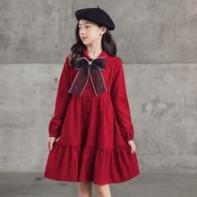 女童春装连衣裙儿童学院裙子春秋季新款网红洋气大童装女孩公主裙