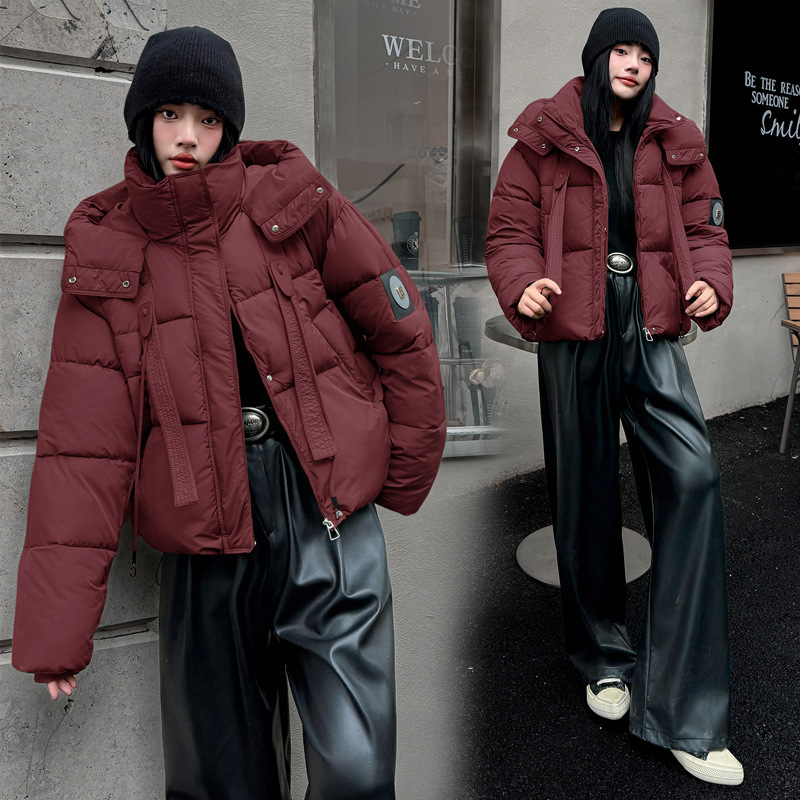 羽绒棉服女2025年新款冬季韩系设计感百搭棉袄小个子加厚百搭外套|undefined