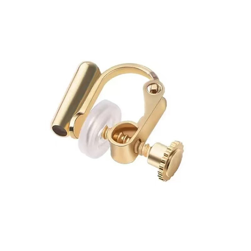 One screw-tight ear clip straight tube [gold]