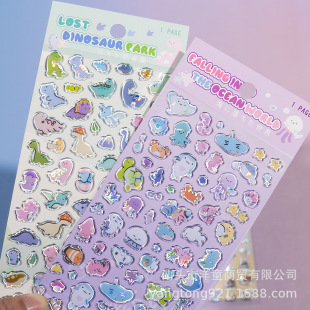 YTEV three-dimensional diamond candy glass cartoon cute cute pet children fresh hand account decoration transparent stickers wholesale