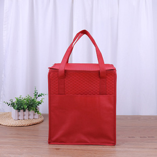 Customized Embossed Non-Woven Fabric Export Milk Tea Delivery Insulated Bag Aluminum Foil Takeaway Lunch Bag Picnic Ice Pack Logo