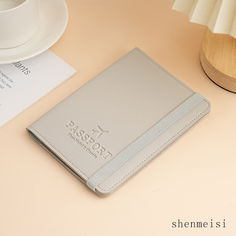 Spot bolsa de pasaporte de cuero de pu de venta caliente transfronteriza, clip de pasaporte multifuncional, cubierta de pasaporte, cubierta de pasaporte