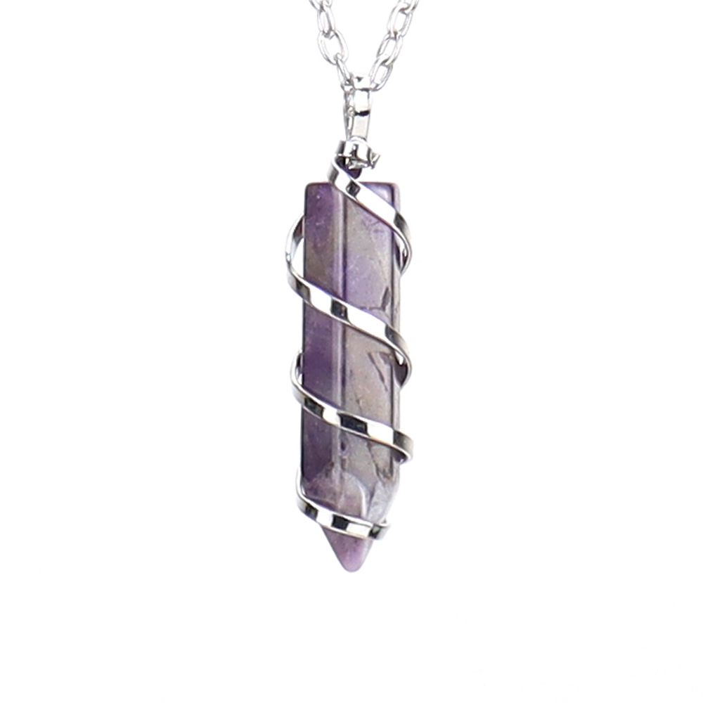 20g Weight Pendant Necklace Classification 1 Piece Quantity Daily Occasion natural stone Material Spiral Stripe Pattern Women'S Gender Knitting Design Streetwear Style 1 Piece Streetwear Spiral Stripe Natural Stone Knitting Pendant Necklace 4