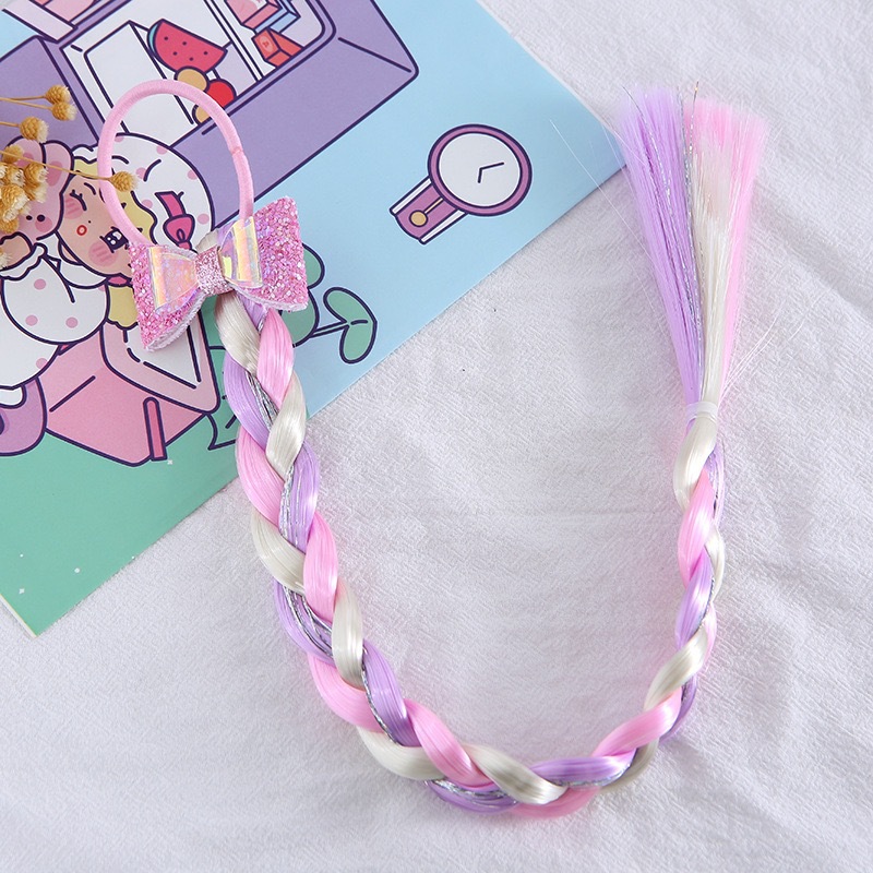 Girl's Cute Sweet Color Block Imitated Silk Contrast Collar Hair Tie display picture 4