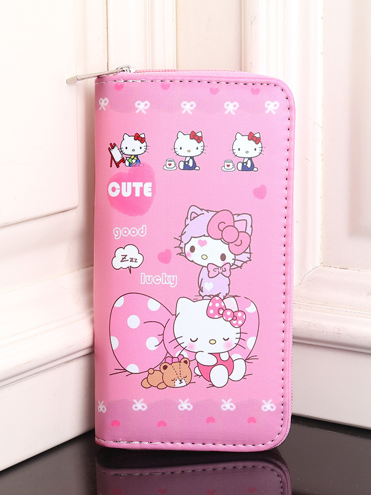 Comercio exterior transfronterizo spot caricatura kt gatos multicapa almacenamiento de gran capacidad para niñas billetera larga para mujeres