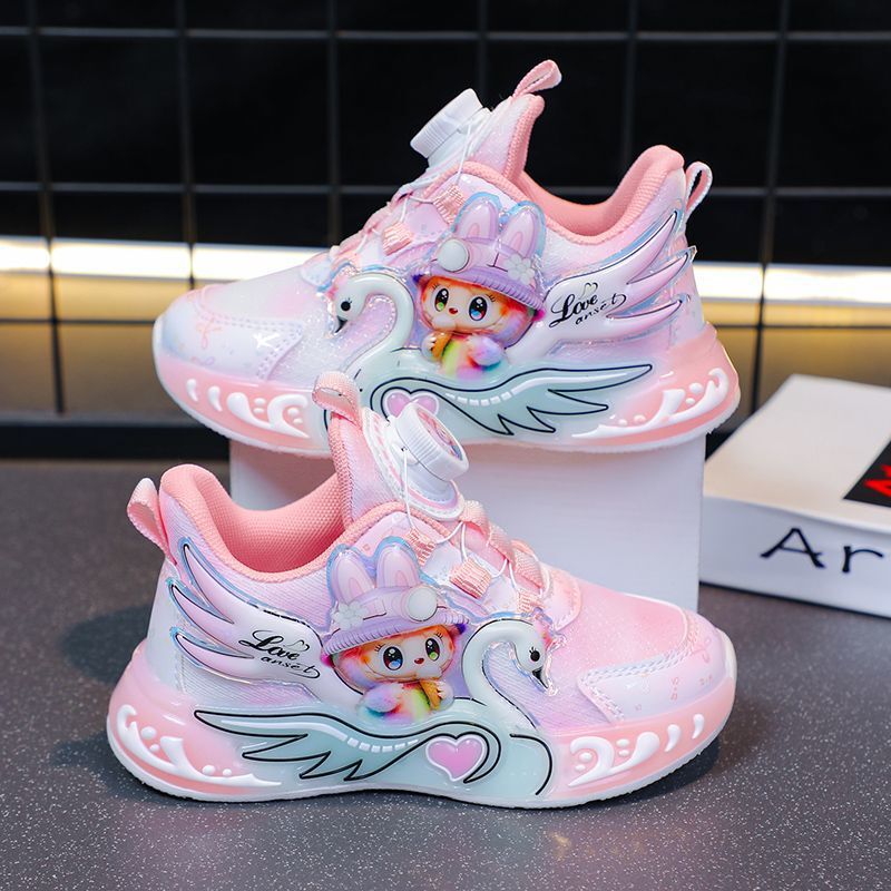 Children's Sports Shoes with Lights 2026 Spring New Style Breathable Mesh Shoes for Small and Medium-Sized Children Waterproof Leather Casual Girls' Shoes Children's Sports Shoes with Lights 2026 Spring New Style Breathable Mesh Shoes for Small and Medium-Sized Children Waterproof Leather Casual Girls' Shoes