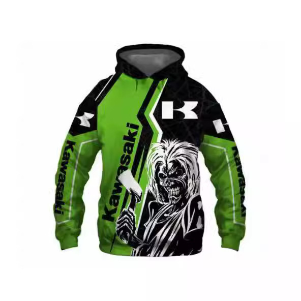 Kawasaki Motorcycle Sports Bicycle Children's Sweater Adult Casual Shirt Motorcycle Enthusiasts
