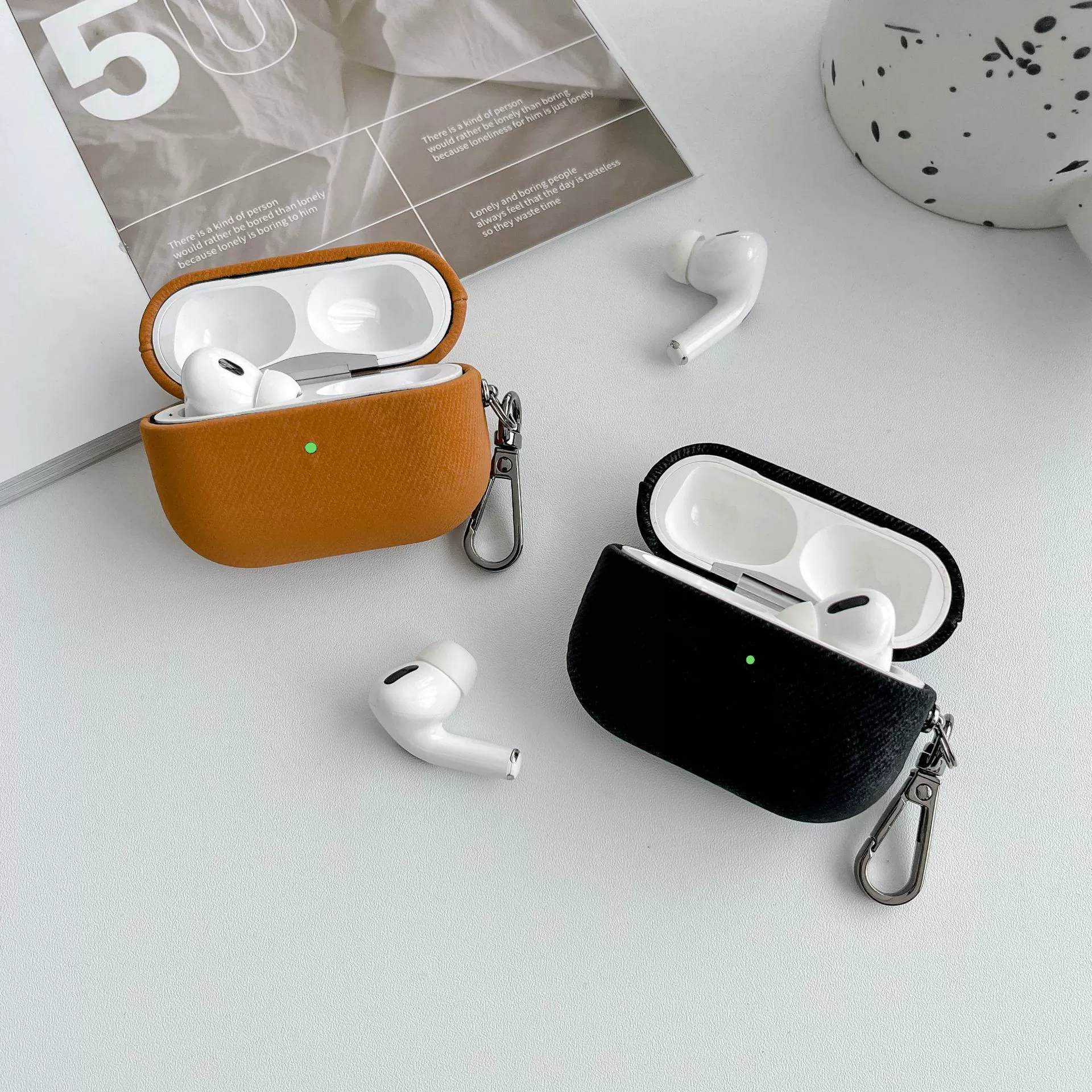 Совместимый с Airpods4 защитный кейс из замши оленя с защитой для наушников Airpods peo2