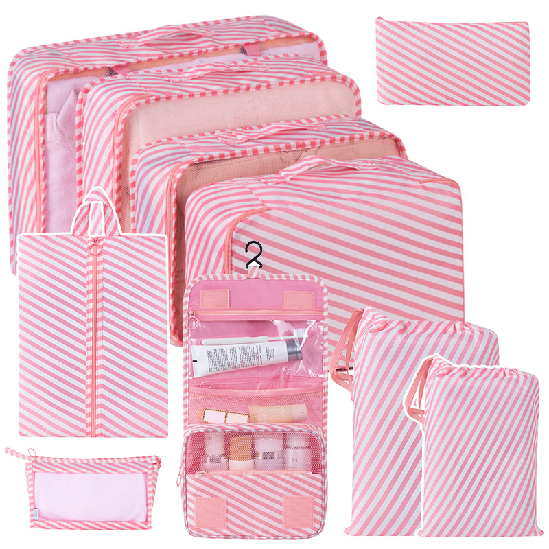 Bolsa de almacenamiento de viaje transfronterizo de ocho piezas Bolsa de almacenamiento de viaje de negocios Bolsa de almacenamiento de gran capacidad Bolsa de almacenamiento de viaje impermeable