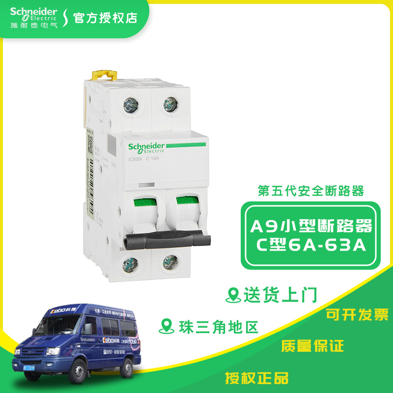 施耐德断路器空气开关IC65N 2P家用C曲线断路器1~125A可选断路器|ru