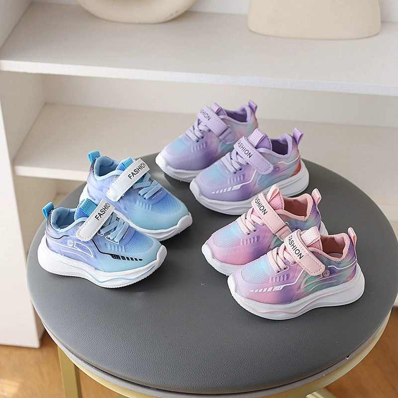 Спортивная обувь для мальчиков 2025 весна и осень новая сетчатая мягкая подошва для девочек кроссовки для мальчиков