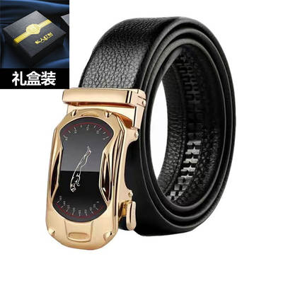 sports car leopard belt men's belt gift box automatic buckle leisure trend business Joker manufacturers wholesale generation