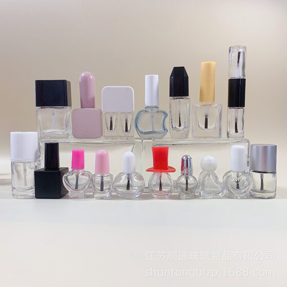 3ML5ML10ML glass nail polish empty bottle nail polish with brush bottle nail polish bottle sub-packaged small bottle manufacturers wholesale