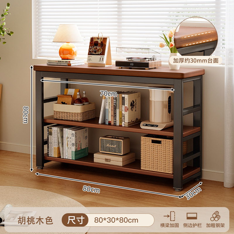 Estante de libros de piso integrado contra la pared hogar multicapa hierro forjado libro de dibujo estante de almacenamiento gabinete de oficina