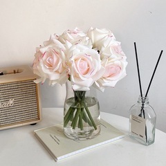 手感保濕仿真玫瑰花束 ins高端花藝擺件攝影家居裝飾假花廠家批發