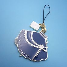 工厂批发金属手机挂件合金入色滴胶手机绳 金属挂件