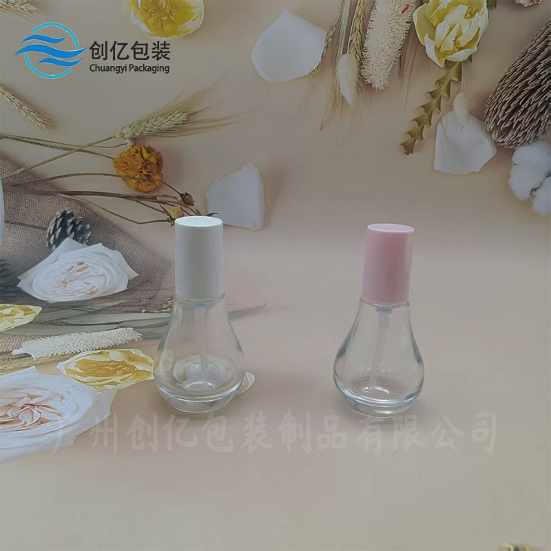 现货30ml灯泡形粉底液玻璃瓶 bb霜隔离霜按压瓶 化妆品分装瓶