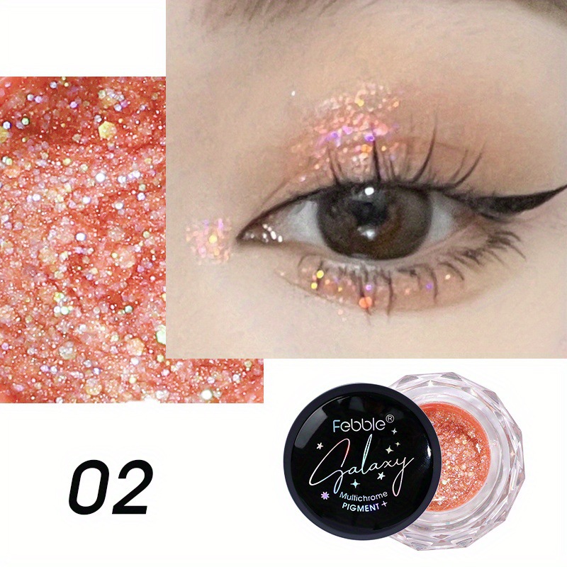 USHAS transfronterizo punto explosivo perla sombra de ojos 6 colores perla sombra de ojos líquida brillante brillante sombra de ojos líquida crema de ojos