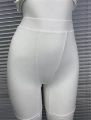 White [boxer modal ribbed shorts] - premium quality