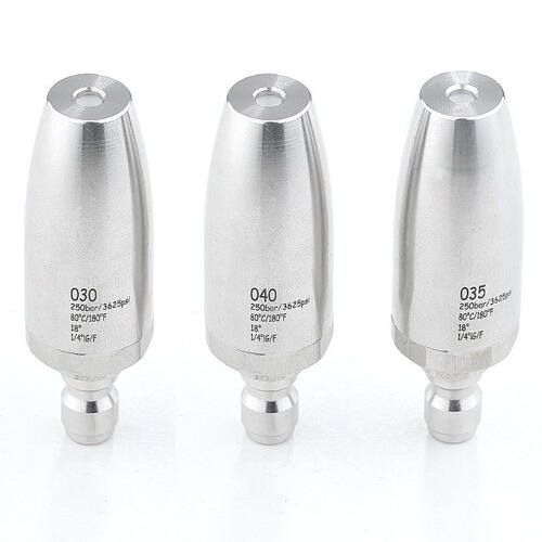 High-pressure car wash machine water nozzle mini stainless steel lotus nozzle 360-degree rotation tree bark stripping rust removal