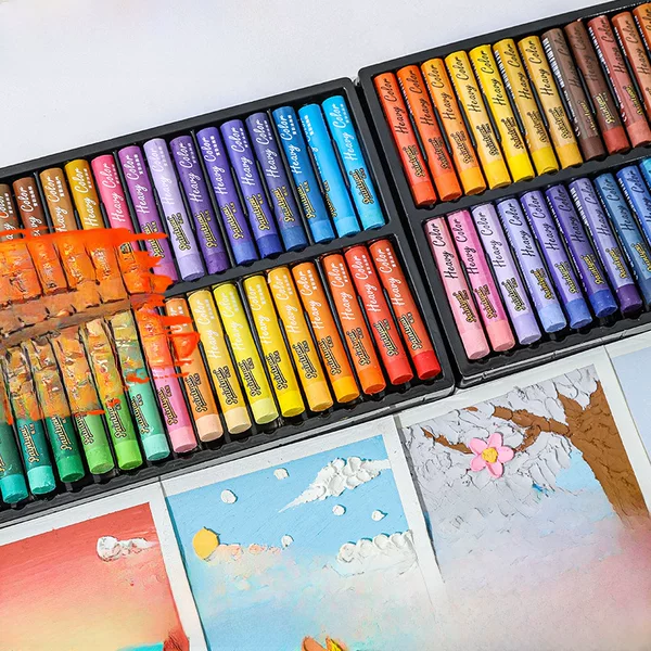 Bulk 12-color soft laminated heavy color oil painting stick art organization supplement thick color stick kindergarten graffiti crayon