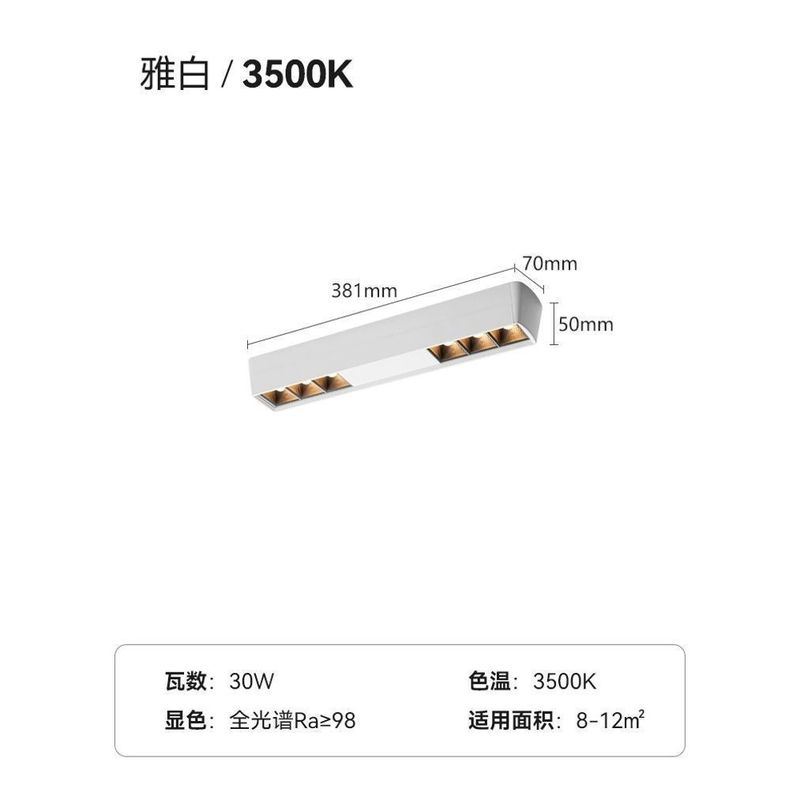 ロングストリップクローク表面実装スポットライトリビングルームメインライトなしダイニングルームLED防眩マスターベッドルームシーリングライト|undefined