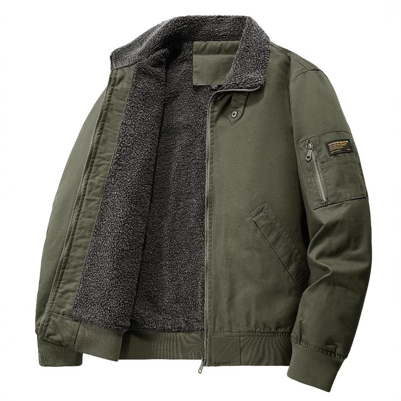 Winter Lamb Velvet Cotton Jacket Men's fleece-lined Thickened Cotton Clothes Workwear Lapel Warm Winter Jacket Winter Lamb Velvet Cotton Jacket Men's fleece-lined Thickened Cotton Clothes Workwear Lapel Warm Winter Jacket