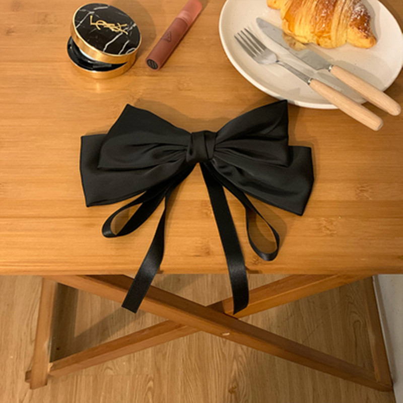 Black Thin Ribbon Big Bow