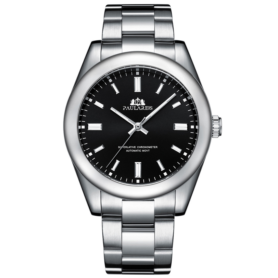 Automatic Men's Mechanical Watch With Luminous Steel Bracelet_voghion.com