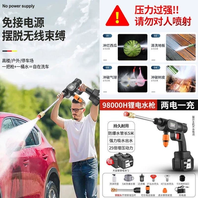 Car washing machine High-Pressure Water Gun Floor Washing - 1mah-lifetime-car-wash-long-pole-supercharger-super-powerful-98000h-battery2
