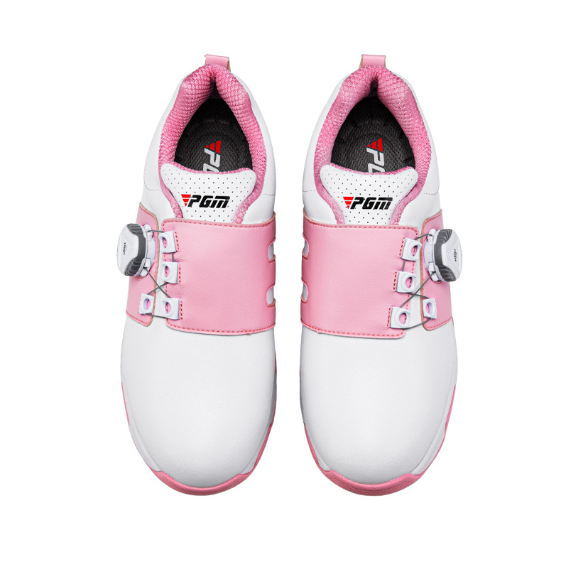 Giày golf trẻ em PGM thoáng khí chống trượt, dây giày xoay nút, đế EVA nhẹ — XZ099 bột trắng B, XZ099 Trắng Xanh lục huỳnh quang chi tiết 16