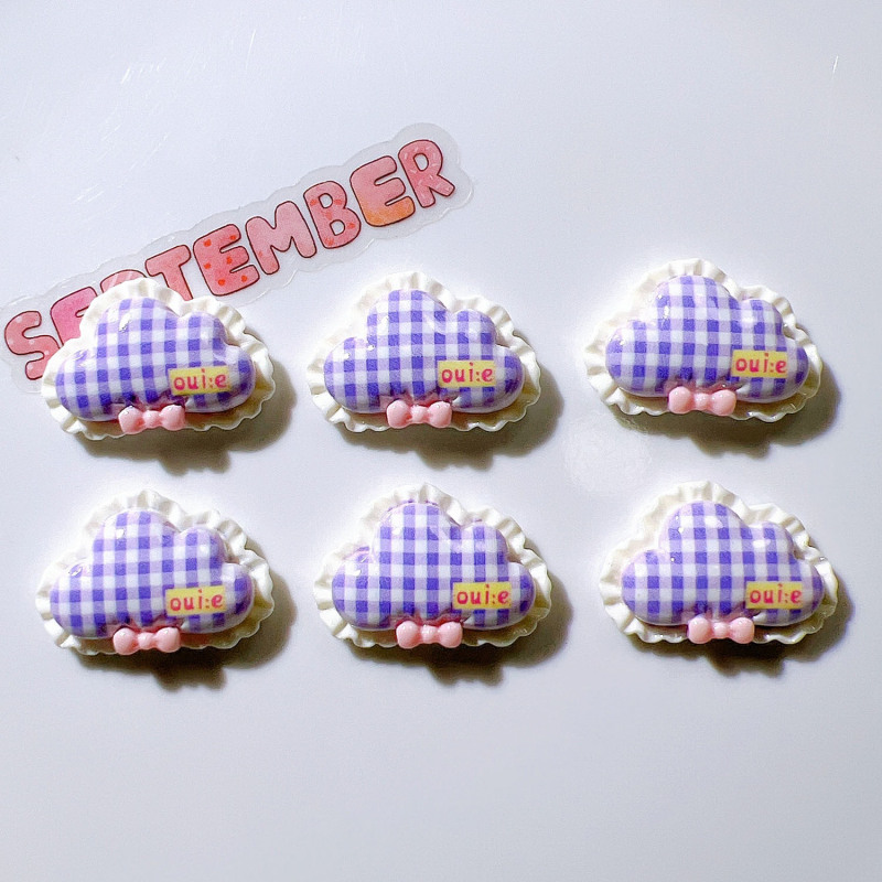 树脂饰品配件发夹发饰diy材料奶油胶手机壳鞋帽服饰贴片花边云朵|undefined