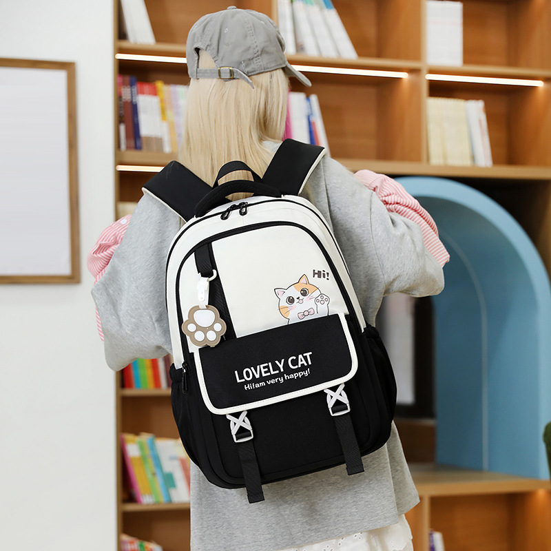 Mochila escolar invierno 2024 gran capacidad ligera protección columna para niñas escuela primaria