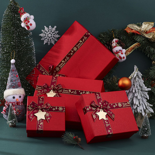 Christmas gift box scarf socks red sky and earth cover Christmas gift box Apple Christmas gift box